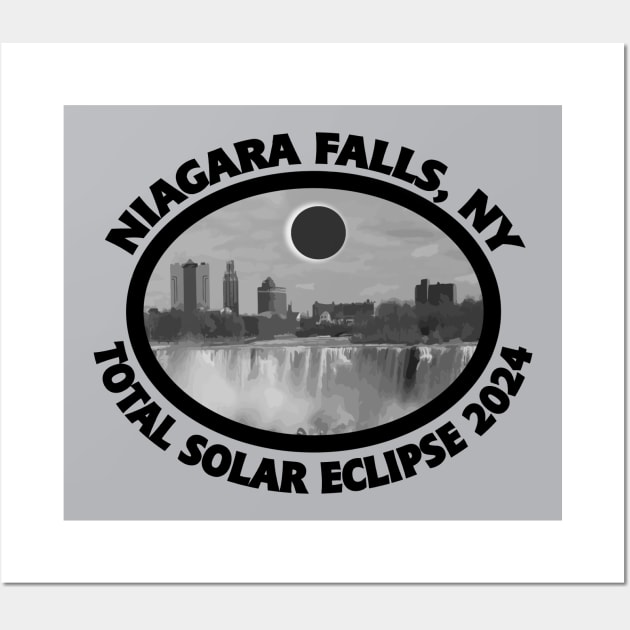 Niagara Falls NY Total Solar Eclipse 2024 Path of Totality Wall Art by DesignFunk